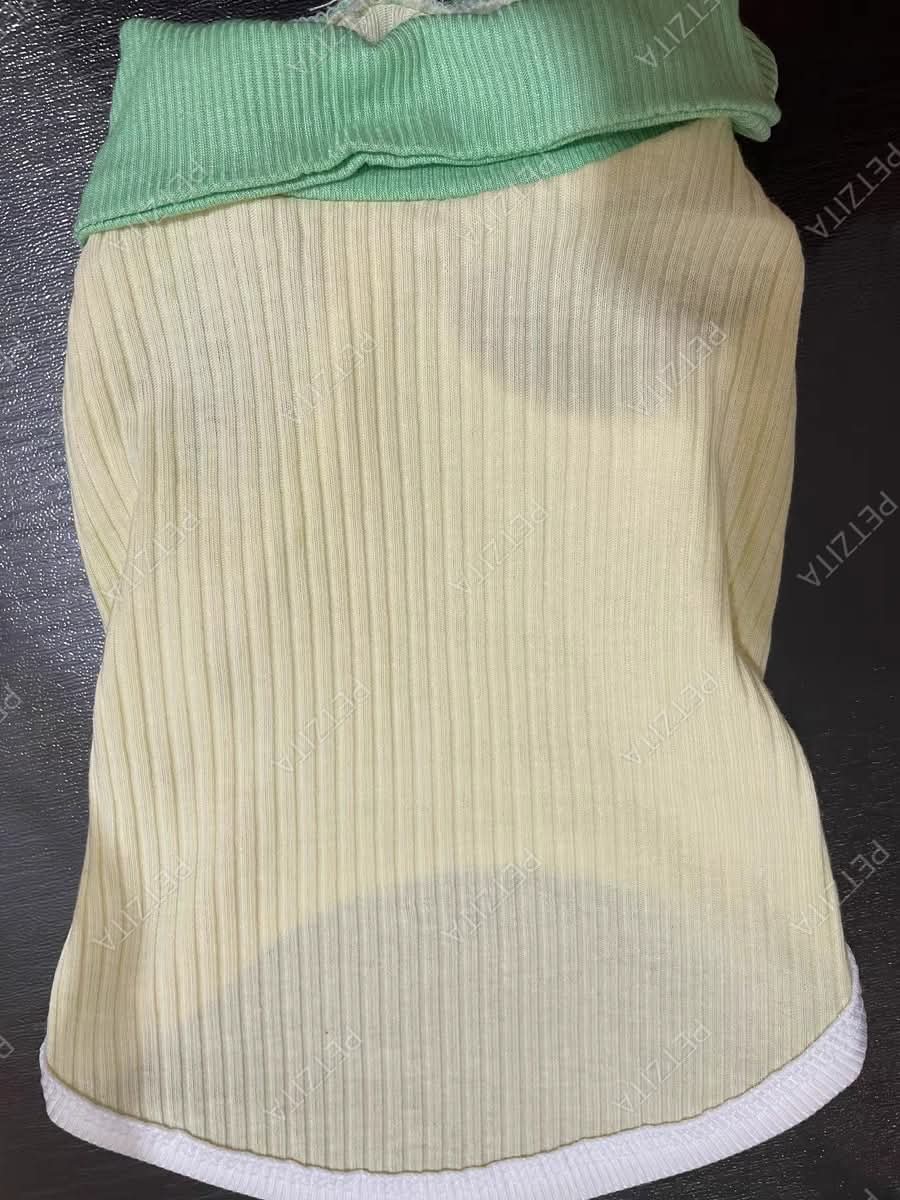 🇹🇭พร้อมส่ง🇹🇭🥰เสื้อแขนกุด***คอปกโปโลไหมพรมผ้าร่อง สีพาสเทลทูโทน ~ เสื้อสุนัข ชุดหมา ชุดแมว สัตว์เลี้ยง