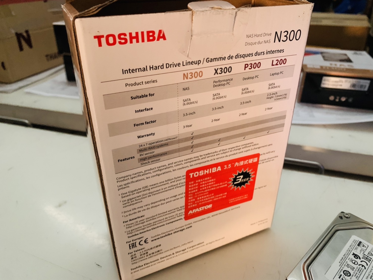 ฮาร์ดดิสก์ Toshiba nas N300 8TB SATA 3.5 6Gbps 7200RPM"