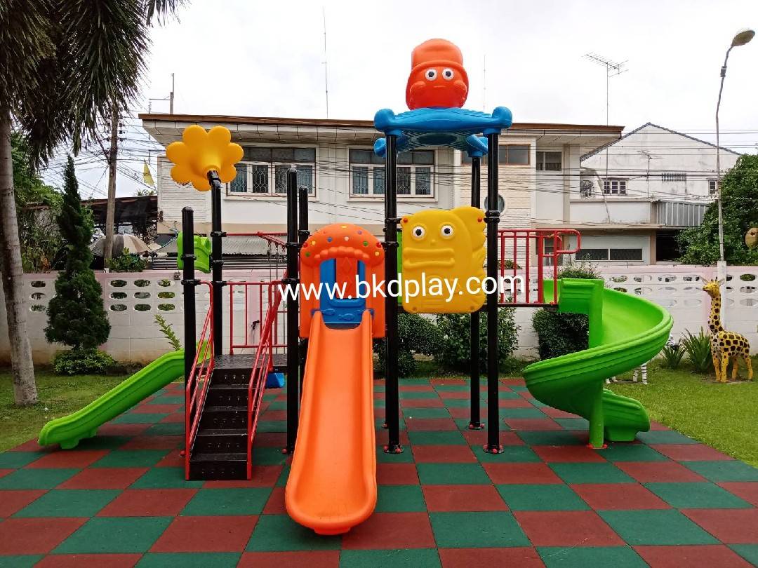 เครื่องเล่นสนาม กลางแจ้ง ชุดหมึกดอกไม้พร้อมชิงช้า สนามเด็กเล่น เครื่องเล่นสนามกลางแจ้ง ในร่มราคาถูก เครื่องเล่นสนามปฐมวัย playground outdoorplayground ครุภัณฑ์สนามเด็กเล่น, สพฐ,โครงการโรงเรียนประชารัฐ ศูนย์พัฒนาเด็กเล็ก