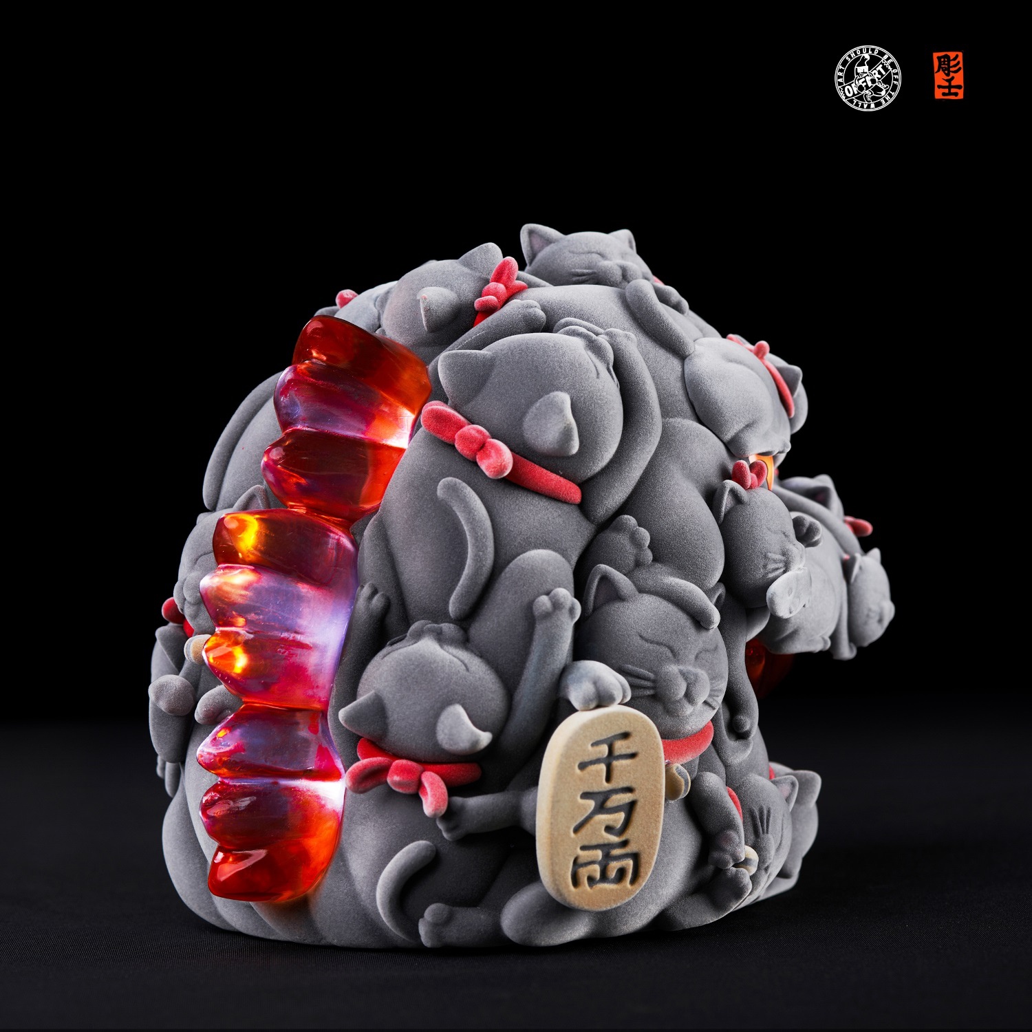 [สั่งจอง] OFFART x Horiren Red Flame Hundred Cats Resin Bust Original Flocked Ver.