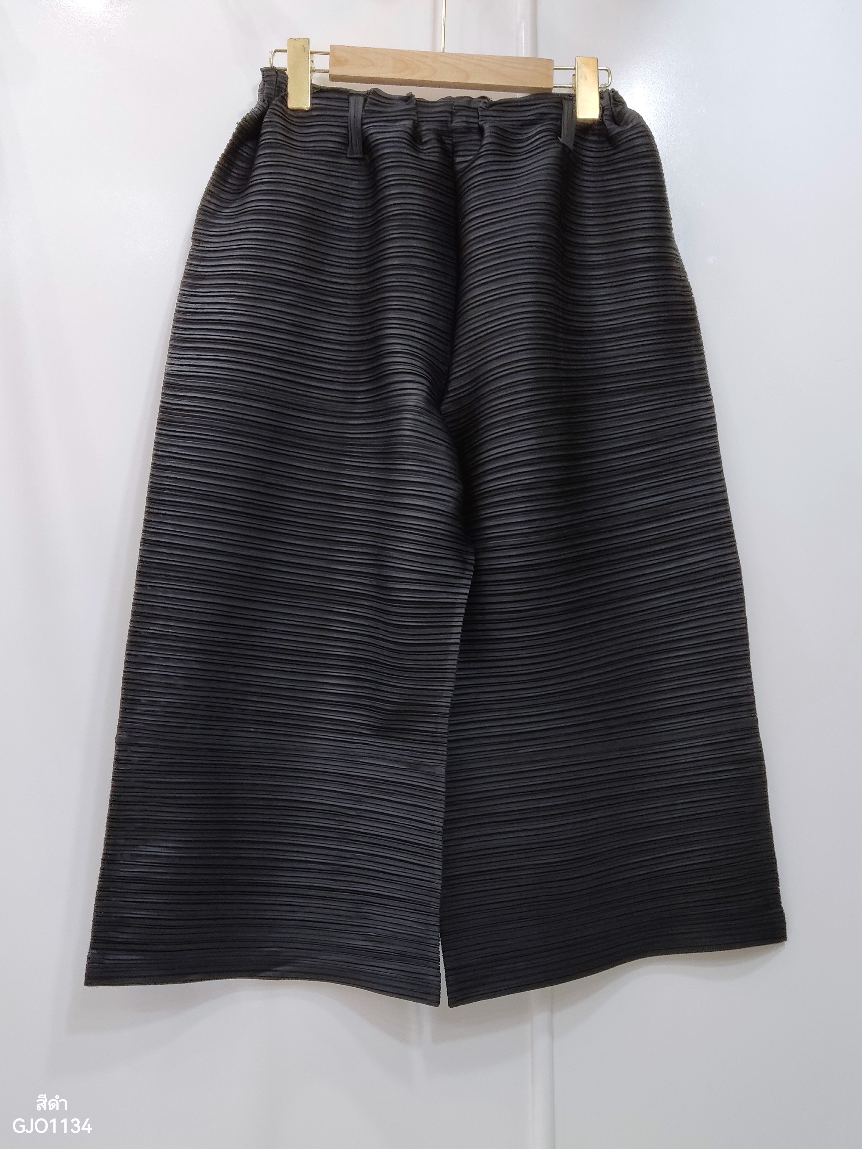 ยาว 32นิ้ว!! 2MUAY รุ่น GJO1134 กางเกงพลีทคุณภาพ CROPPED WIDE LEG PLEATED PANTS 12 สี FREE SIZE