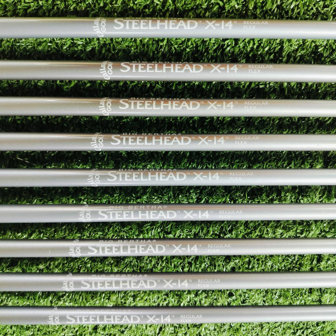 🏌️ ชุดเหล็ก CALLAWAY STEELHEAD X-14 มีเหล็ก 3-9 เเละ PW SW สุดยอดก้านเจาะทะลุผ่าแฉก ก้าน CALLAWAY BIG BERTHA STEELHEAD X-14 FLEX R เป็นรุ่นที่ทำมาได้ดี และยอดนิยมมากๆ ไม้กอล์ฟพรีเมี่ยมมือสอง ของแท้ By NakaraLuxurious