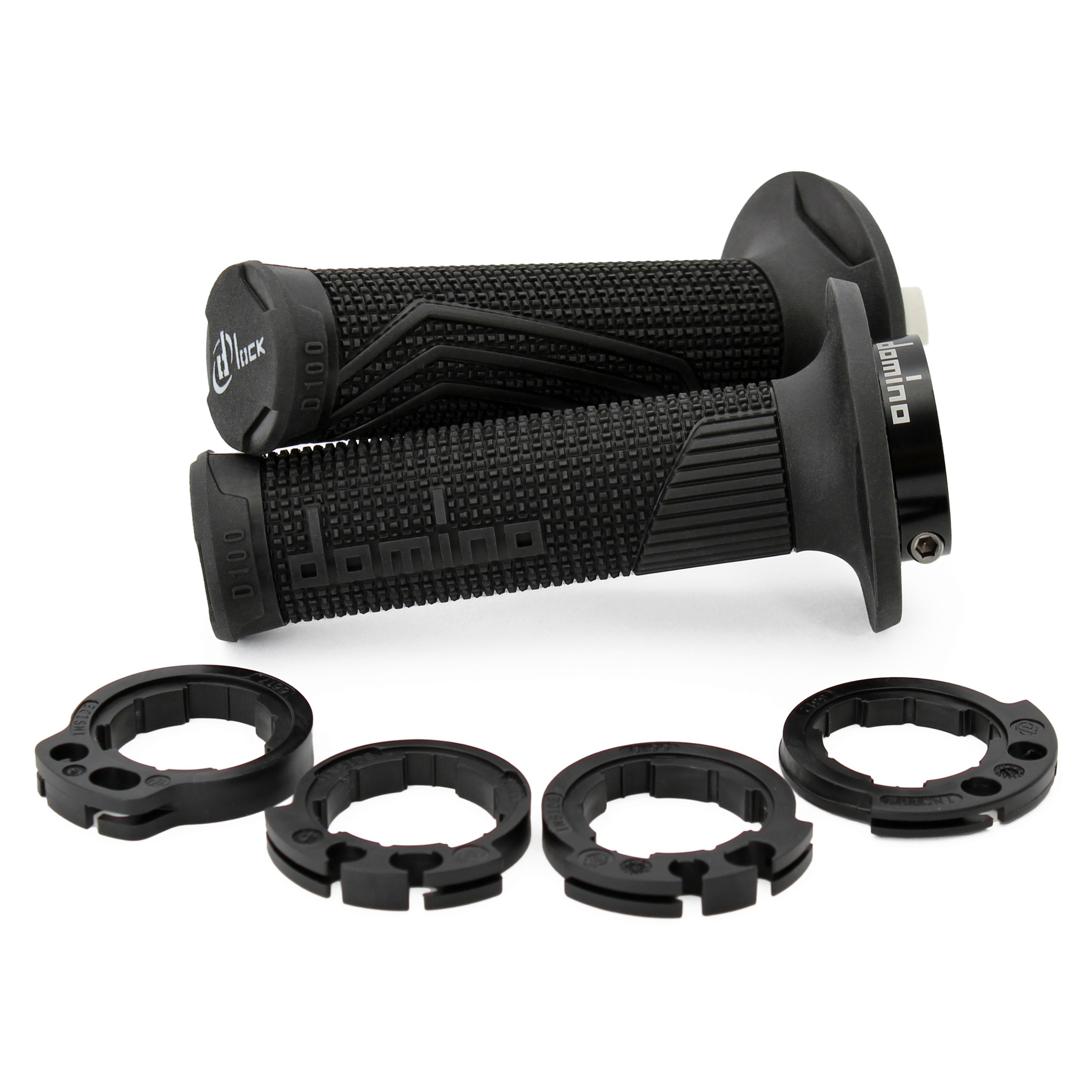 ปลอกแฮนด์ Domino D100 D-lock Lock On Grips - Black