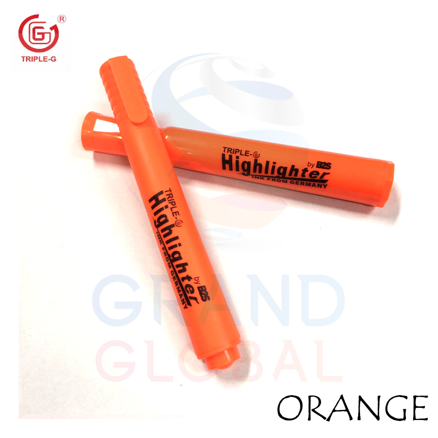Triple-G ปากกา ไฮไลท์ ปากกา เน้นข้อความ หัวตัด 3 mm 4 สี สีสัน สดใส (Highlighter / Marker) 1 ชุด