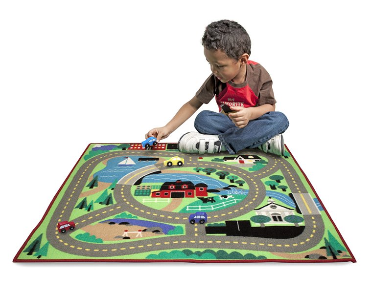 แผ่นพรมเล่นเมือง Melissa & Doug Round the Town Road Rug รุ่น 9400 องเล่นเสริมพัฒนาการเด็ก