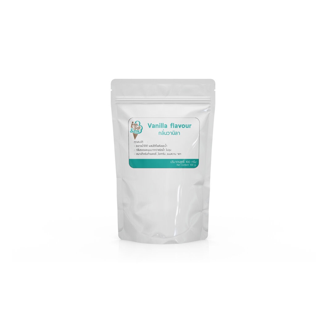 กลิ่นวานิลา(Vanilla flavour podwer) แบ่ง 100 กรัม(100 g.) กลิ่นผสมอาหารชนิดผงเกรดพรีเมี่ยม นำเข้าจากต่างประเทศ