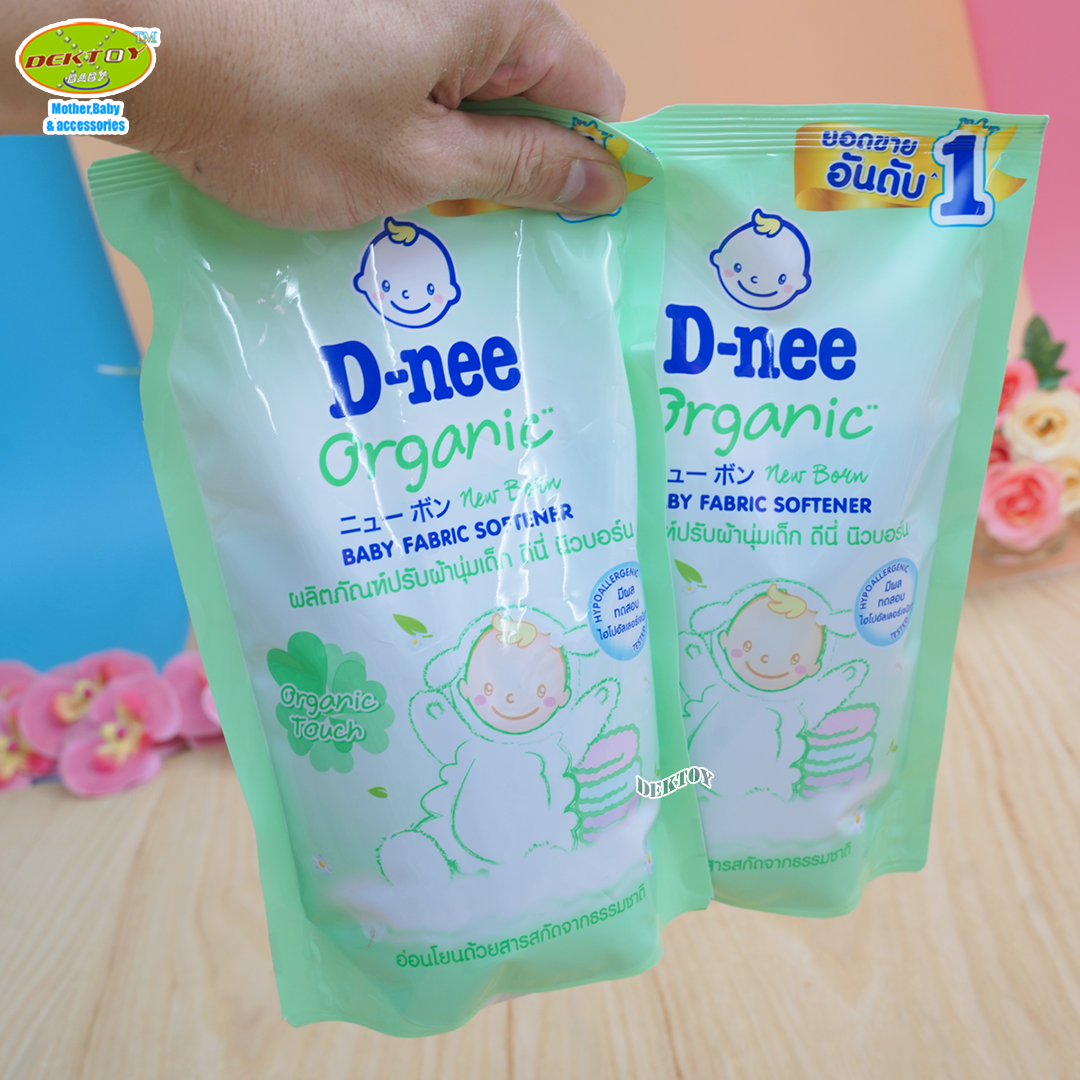 D-nee ดีนี่ น้ำยาปรับผ้านุ่มดีนี่ นิวบอร์น organic touch 550 มล. สีเขียว
