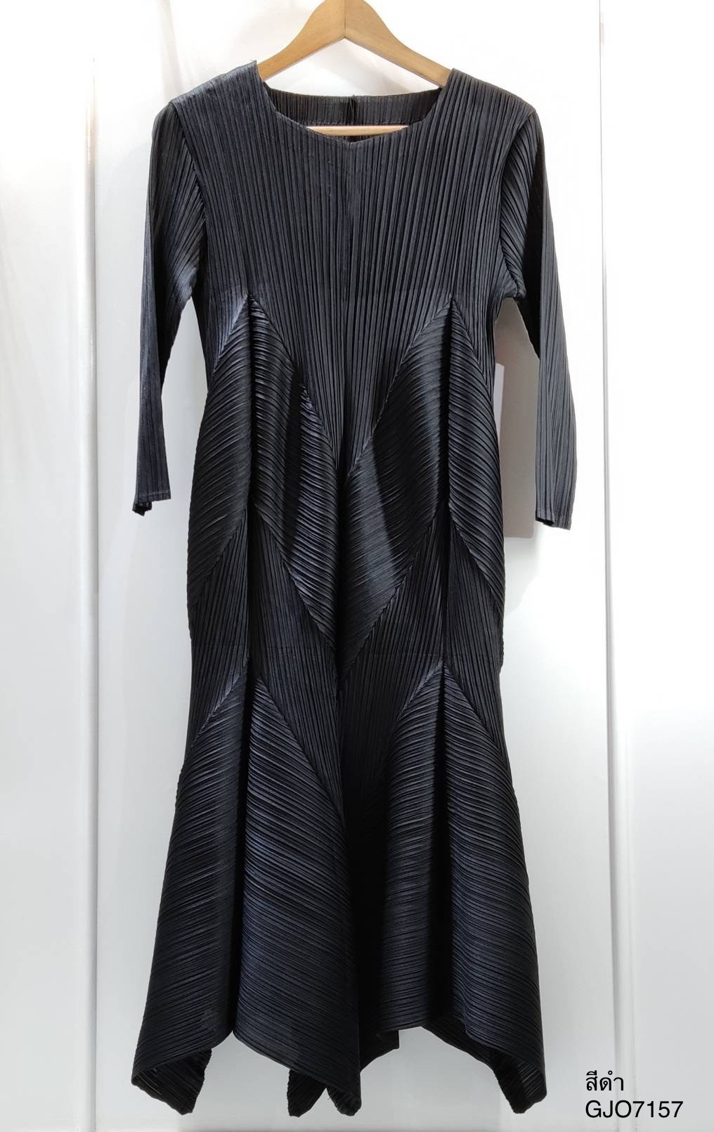 2MUAY รุ่น GJO7157 HALF SLEEVE VOLUME PLEATED DRESS เดรสผู้หญิง เดรสพลีทคุณภาพ 12สี FREE SIZE