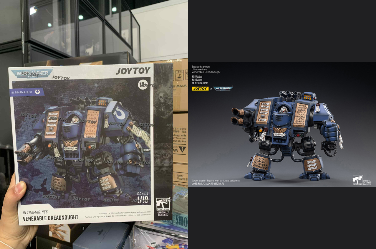 [พร้อมส่ง] Joy Toy 1/18 : Reissue - JT2467 : Space Marines Ultramarines Venerable Dreadnought