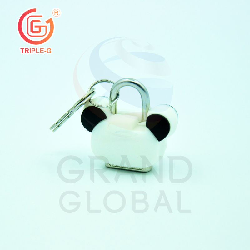 Triple-G พวงกุญแจ แม่กุญแจล็อคกระเป๋า หุ้มยาง ลายสัตว์