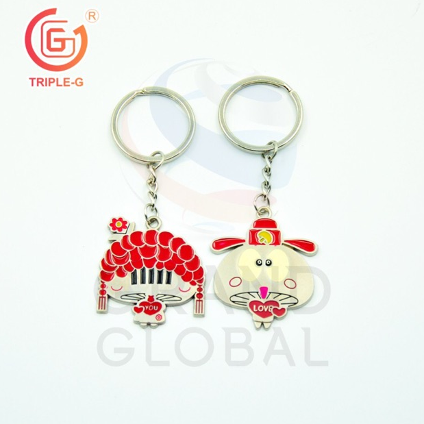 TRIPLE-G พวงกุญแจแฟนซี พวงกุญแจเหล็กลายคู่รัก