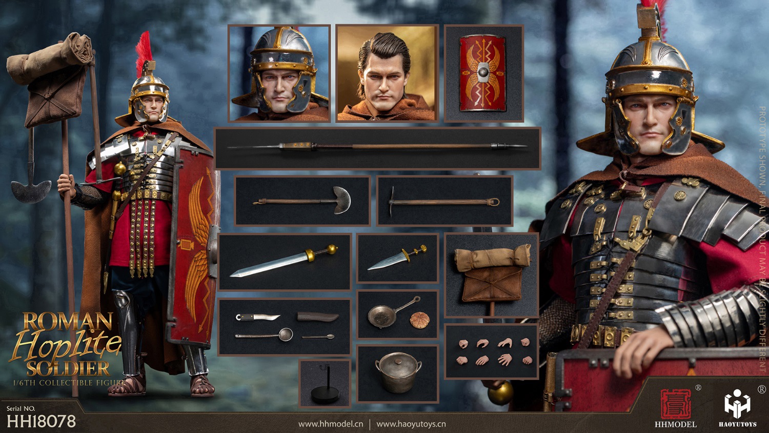 [สั่งจอง] HHMODEL & HAOYUTOYS HH18078 1/6 : Imperial Legion - Hoplite Re plate making