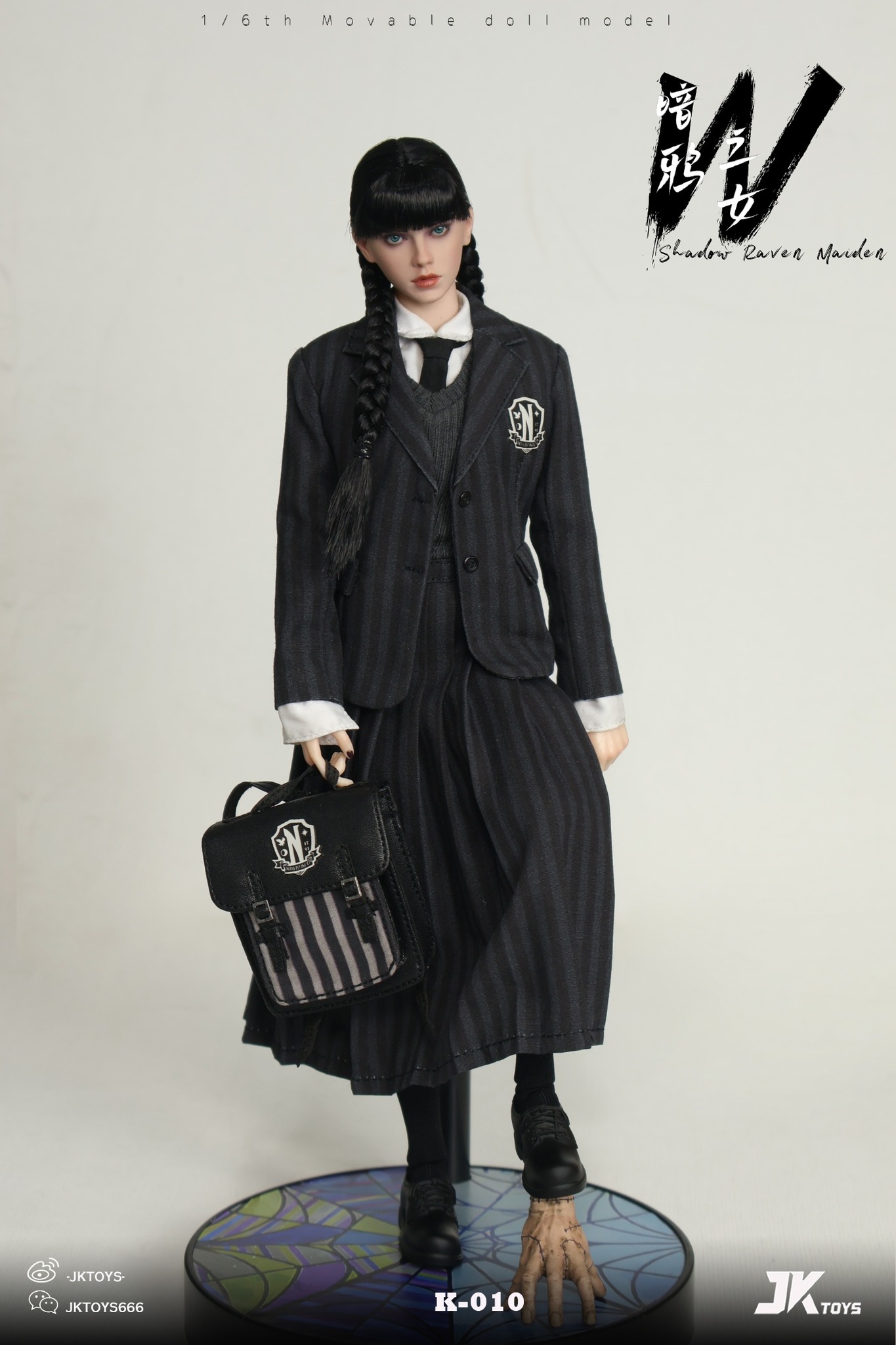 [สั่งจอง]JKTOYS K-010 1/6 : Shadow Raven Maiden Wednesday Cosplay Version