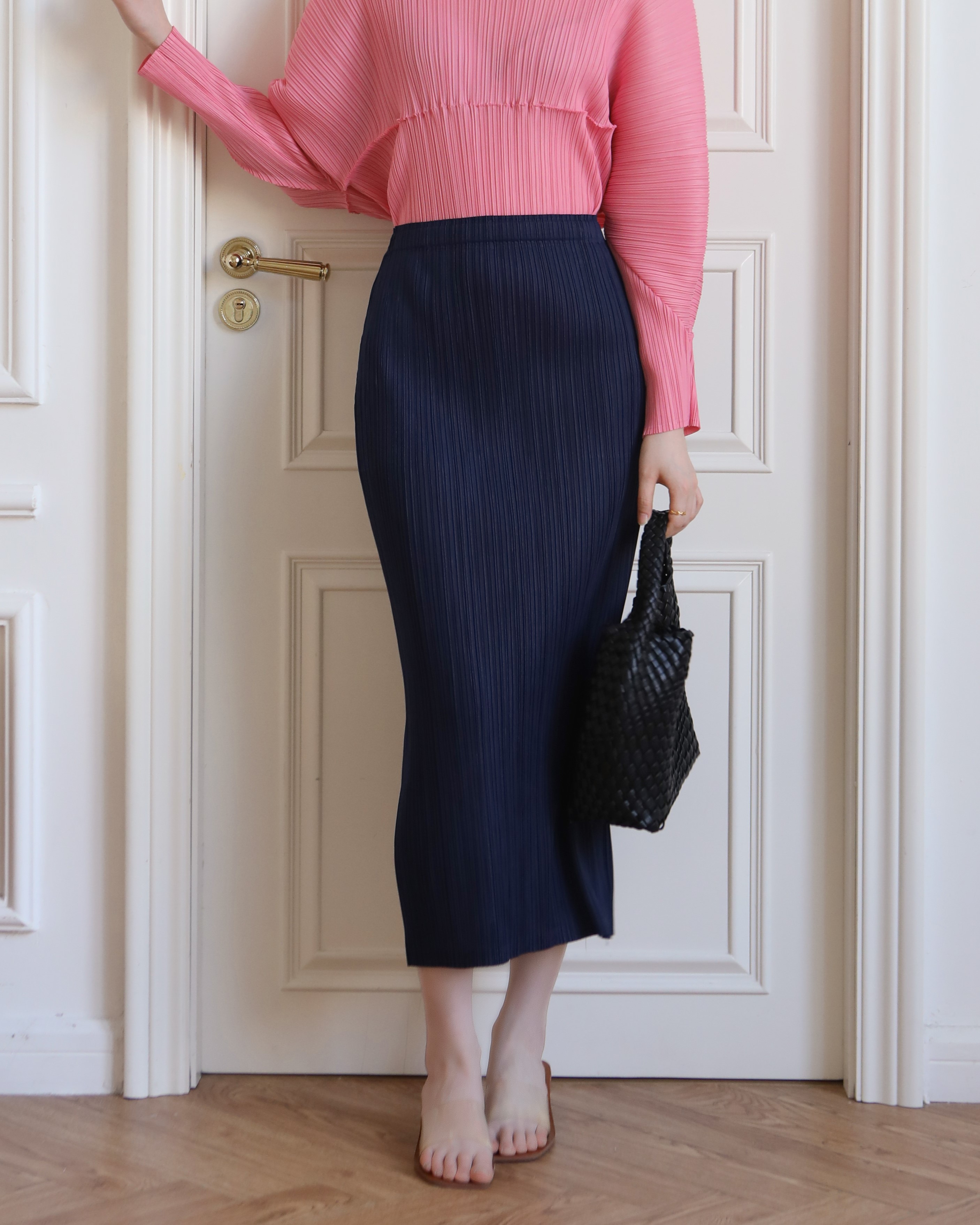 ยาว 34นิ้ว! 2MUAY BASIC รุ่น GJO6672P กระโปรงผู้หญิง กระโปรงพลีทคุณภาพ FREE SIZE PENCIL PLEATED SKIRT
