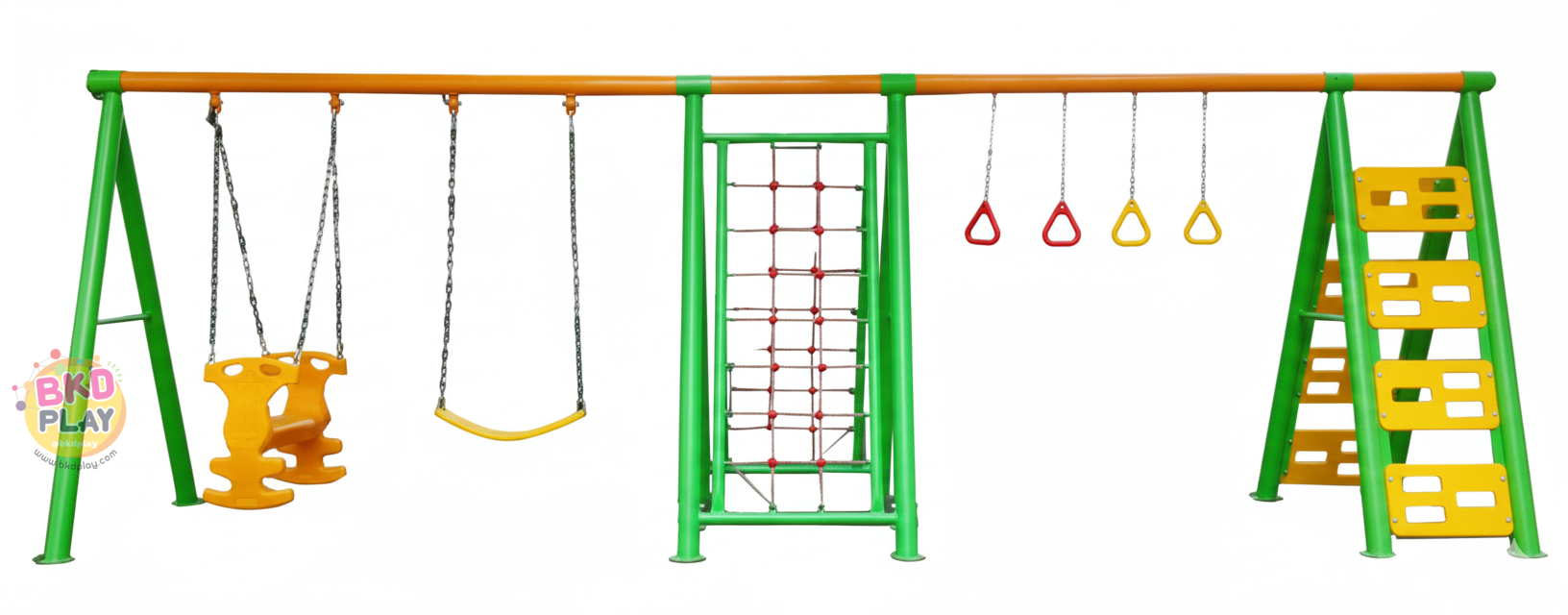 ชิงช้ารวมมิตร 6 in 1 (B) เครื่องเล่นสนามกลางแจ้ง เครื่องเล่นสนามเหล็ก งานนำเข้า สำเร็จรูป พร้อมส่ง เป็นสีตามแบบเท่านั้น