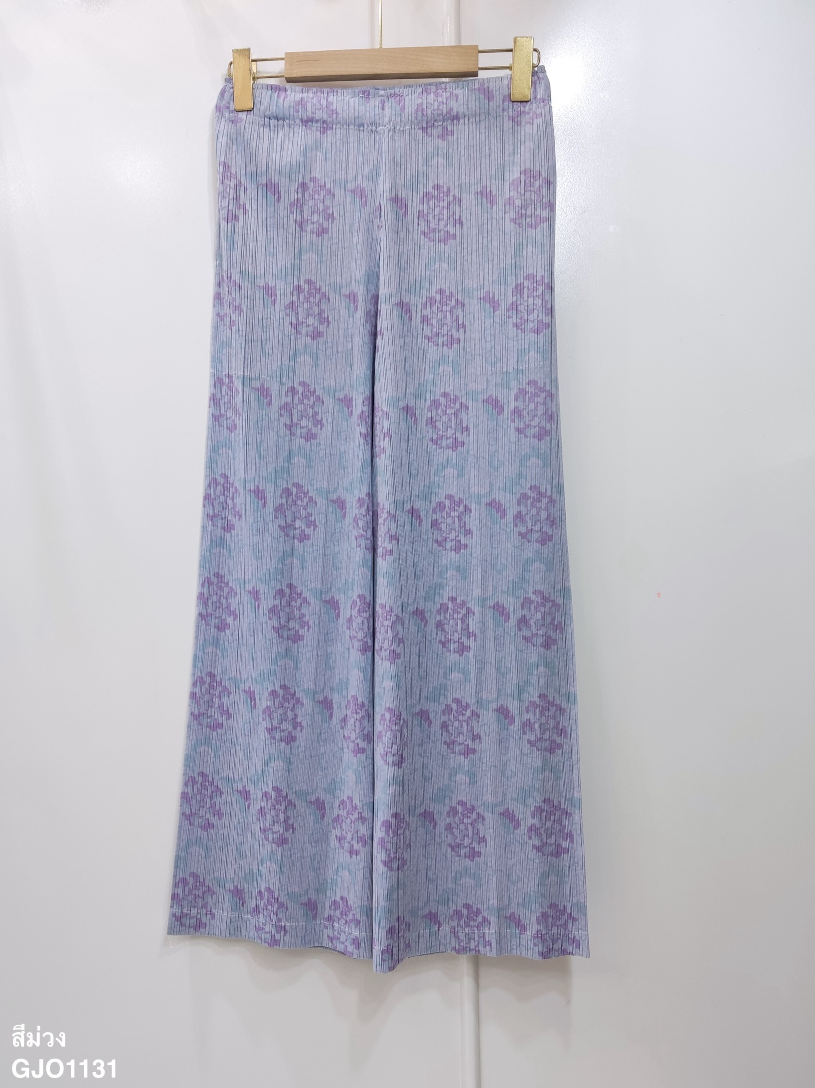 ปรับราคาลง20%!! ยาว 35นิ้ว!! 2MUAY รุ่น GJO1131 กางเกงพลีทคุณภาพ STRAIGHT LEG PRINTED PLEATED PANTS 4 สี FREE SIZE