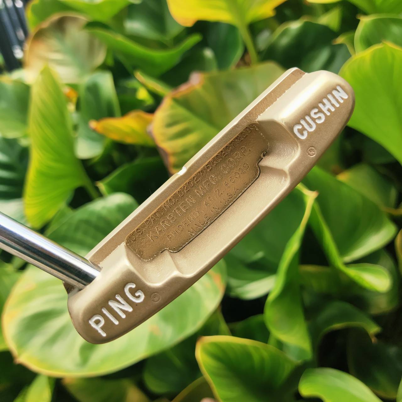 Putter จาก PING CUSHIN ทำจาก ทองเหลือแท้ (Solid Brass) ให้ทั้งน้ำหนักพอดี ฟีลลิ่งแน่น นุ่มมือ