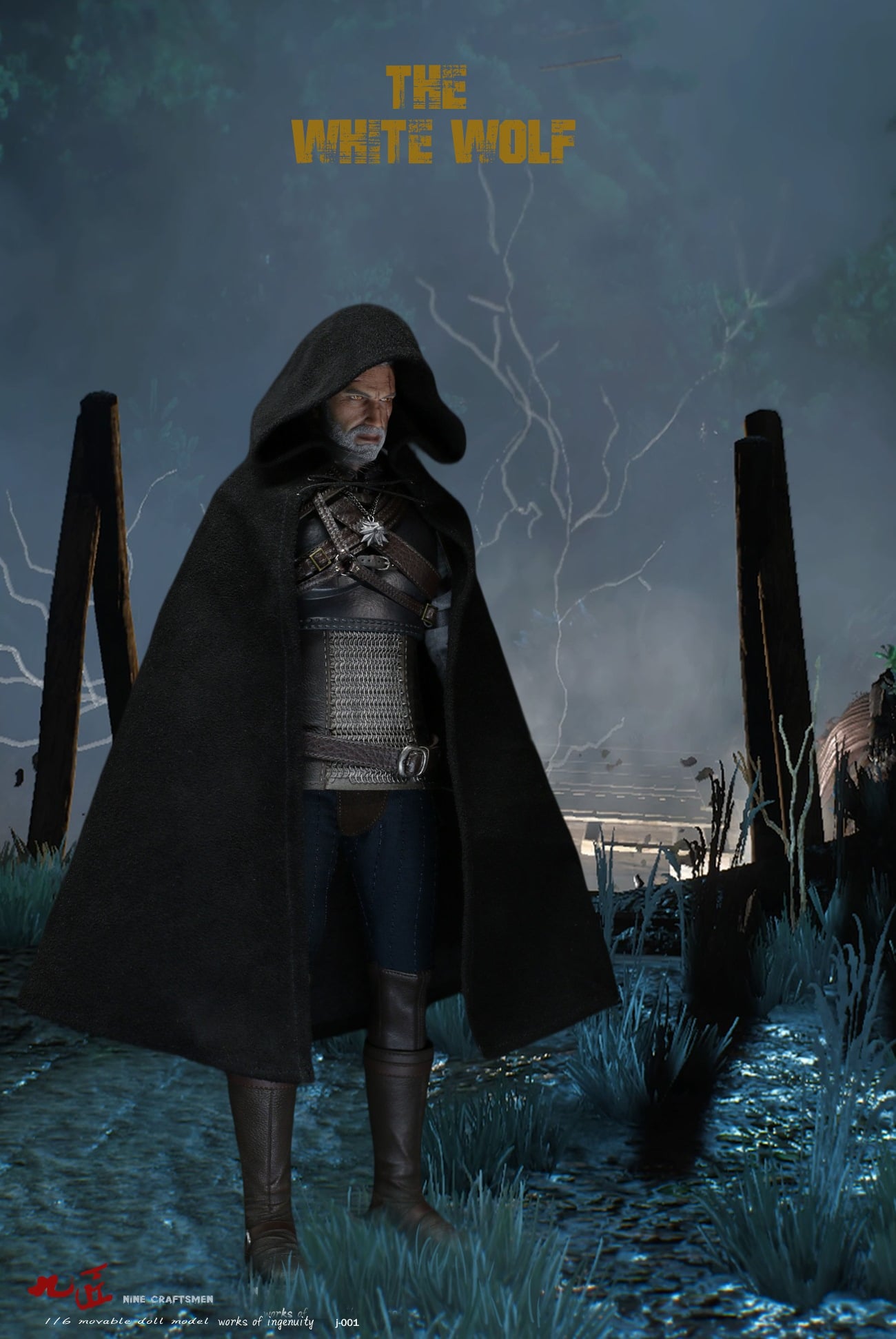 [พร้อมส่ง ]Nine Craftsmen J-001 1/6 : White Wolf Action Figure