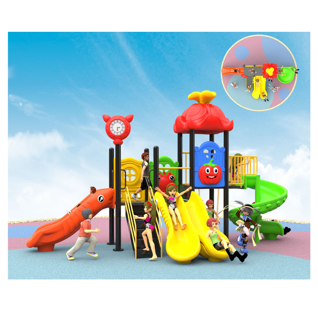 เครื่องเล่นสนามกลางแจ้ง ในร่ม, ชุดหลังคาแดงและเสานาฬิกา,ครุภัณฑ์สนามเด็กเล่น,งบ.สพฐ,โครงการโรงเรียนประชารัฐ, playground,สไลเดอร์,ของเล่นเสริมพัฒนาการ,เครื่องเล่นสนาม, สนามเด็กเล่น