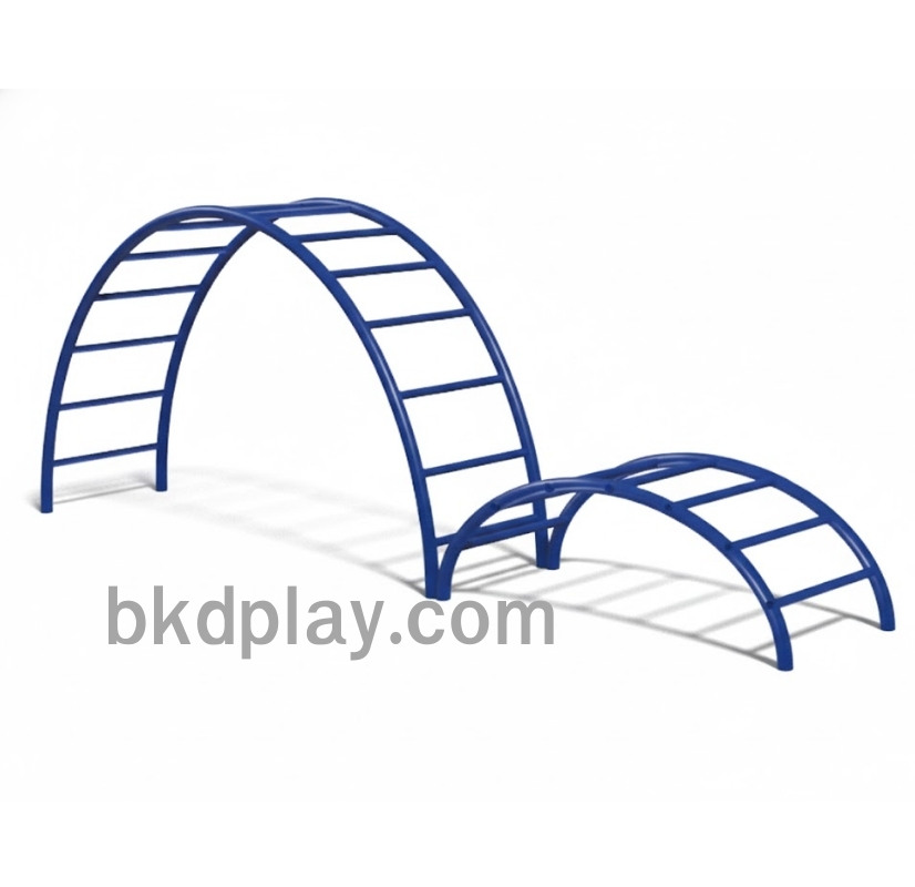 บาร์ปีนป่าย บาร์โหนโค้ง 2 ระดับ เครื่องเล่นสนาม กลางแจ้ง เหล็ก ,บาร์โหน ตั้งพื้น ,ปีนป่าย,ของเล่น สั่งผลิต 10-20 วัน ขนาด80x300x180 ซม.