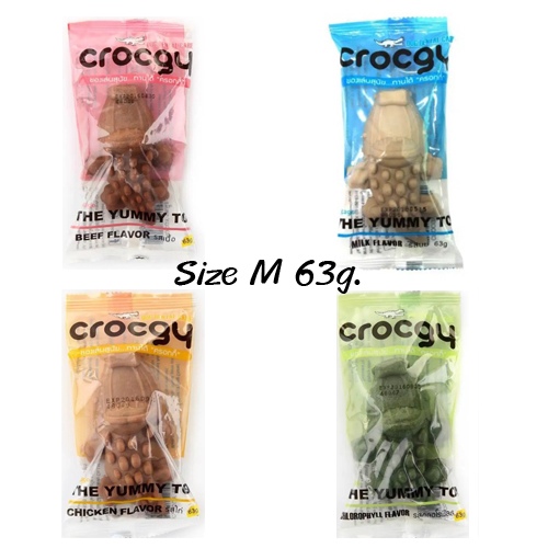 Crocgy ขนมของเล่นขัดฟันรูปจระเข้ ไซส์ใหญ่ 63g 1 ชิ้น