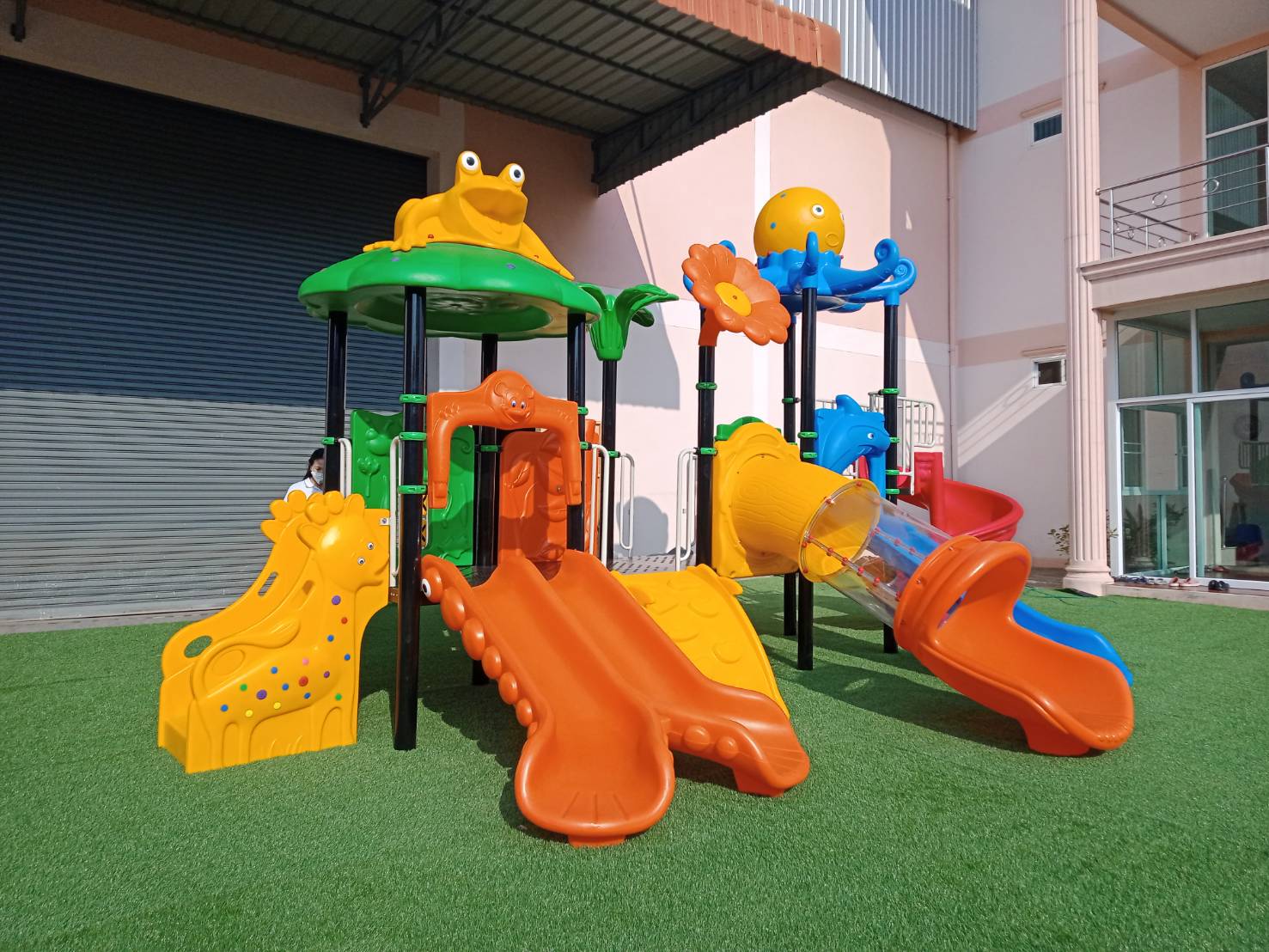 โปรโมชั่นเครื่องเล่นสนามโครงสร้างเสา 114 เครื่องเล่นสนามกลางแจ้ง ,สนามเด็กเล่น,เครื่องเล่นสนามราคาถูก OutdoorPlayground , ของเล่นสนาม, สำหรับบริจาคสนามเด็กเล่น พร้อมส่ง