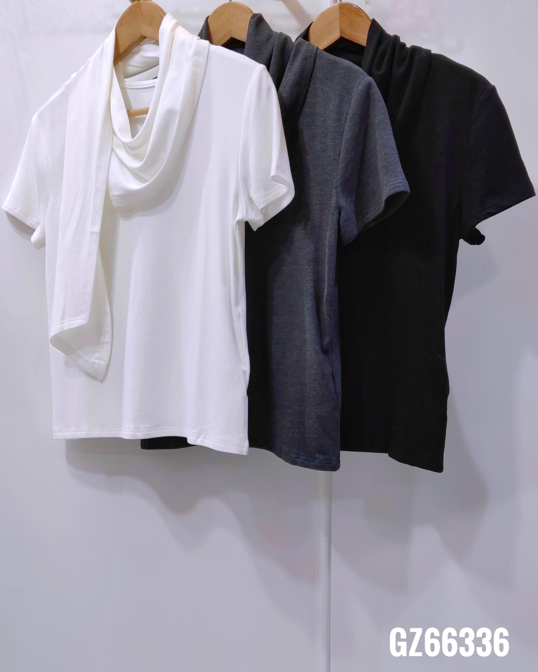 2MUAY SELECT | รุ่น GZ66336 SHORT SLEEVE WITH SCARF TOP 3 สี