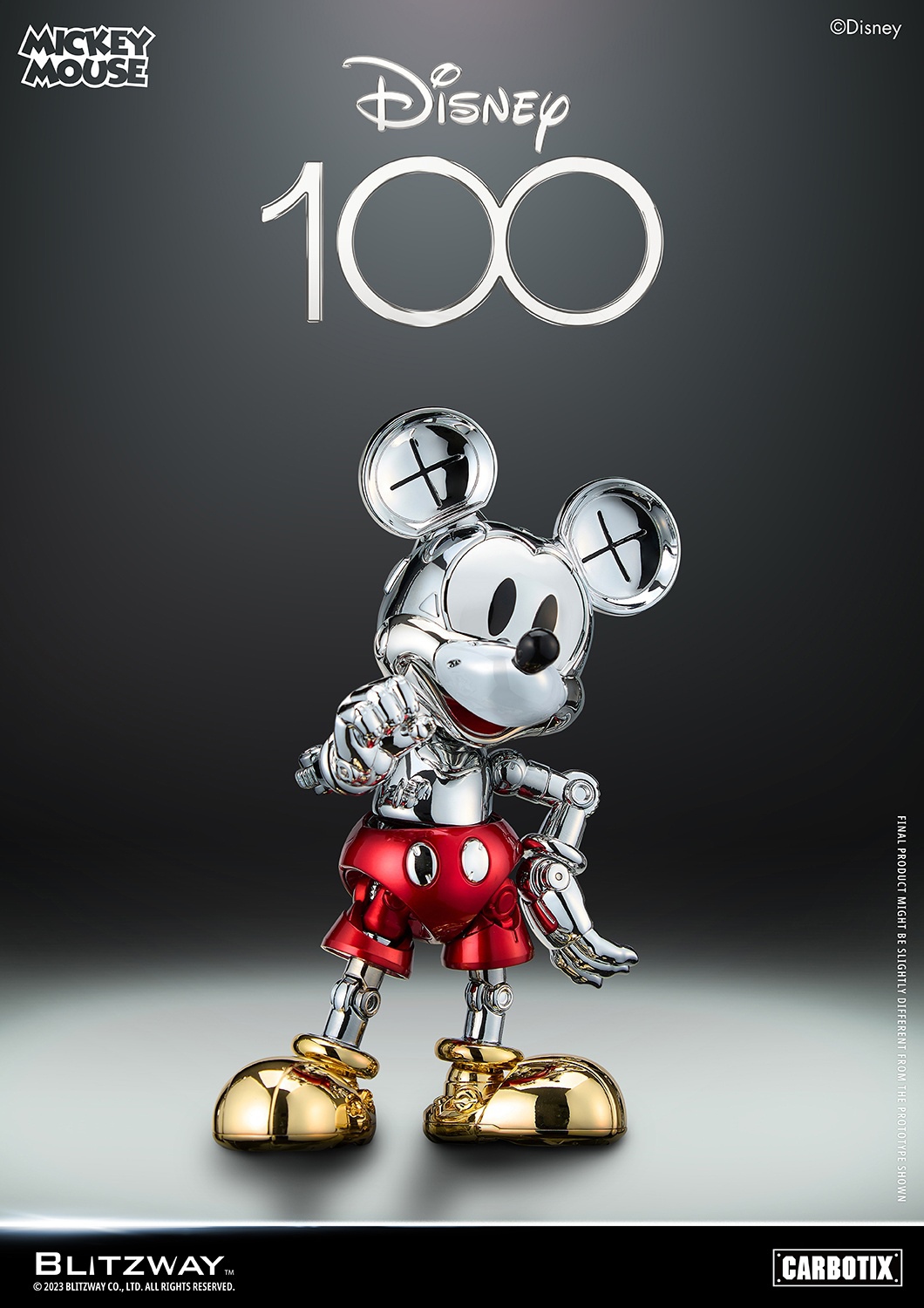 [สั่งจอง]BLITZWAY BW-CA-10508 : Carbotix - D100 Mickey Mouse （Chrome Ver.）