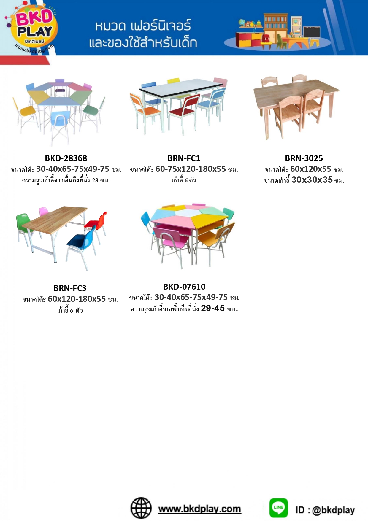 cattalog แคตตาล็อก เฟอร์นิเจอร์เด็ก โต๊ะ เก้าอี้ ชั้นวาง
