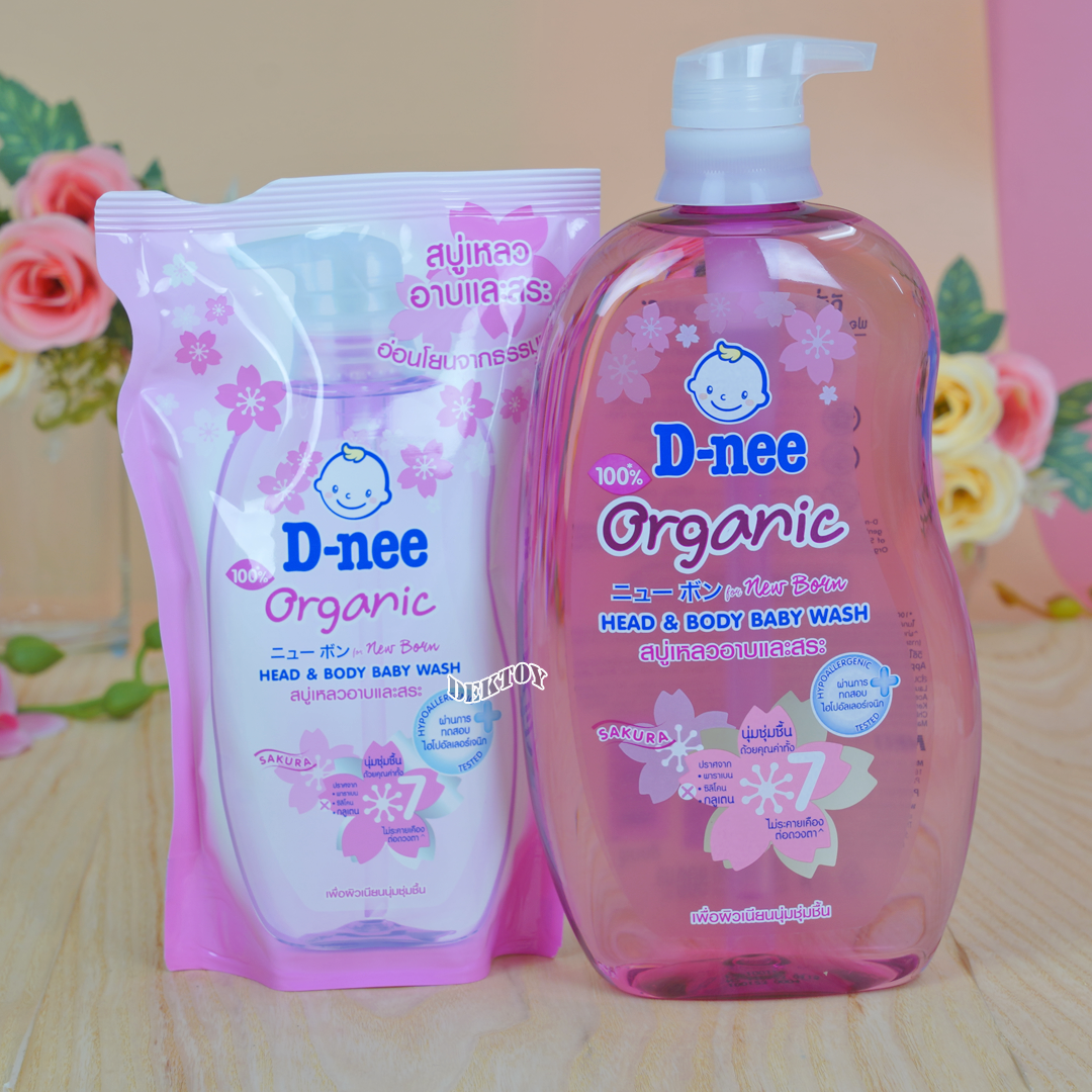 D-nee ดีนี่ ซากุระ ฟอร์นิวบอร์น สบู่และแชมพูอาบน้ำ 800+350 มล.หัวปั๊ม ชมพูชุ่มชื้นเป็นพิเศษ