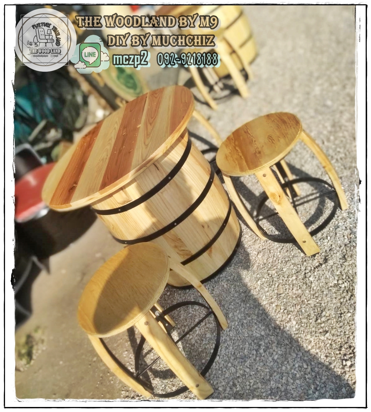 🎉เฟอร์นิเจอร์ถังโอ๊ค #oakdesign handmade #counterbaroak #furnitureถังโอ๊ค #ชั้นวางของถังโอ๊ค #ถังไวน์ #ถังวิสกี้ (งานฝีมือจากโรงงานโดยตรง-งานไม้สนเริ่มทำมือตั้งแต่ขึ้นโครง)