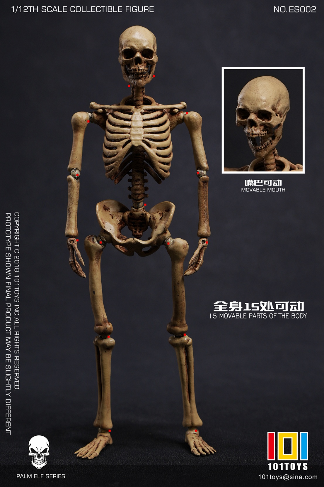 [พร้อมส่ง]101TOYS 1/12 : PALM ELF SERIES SKELETON FRAME BOBY - NO.ES002 -Original color version