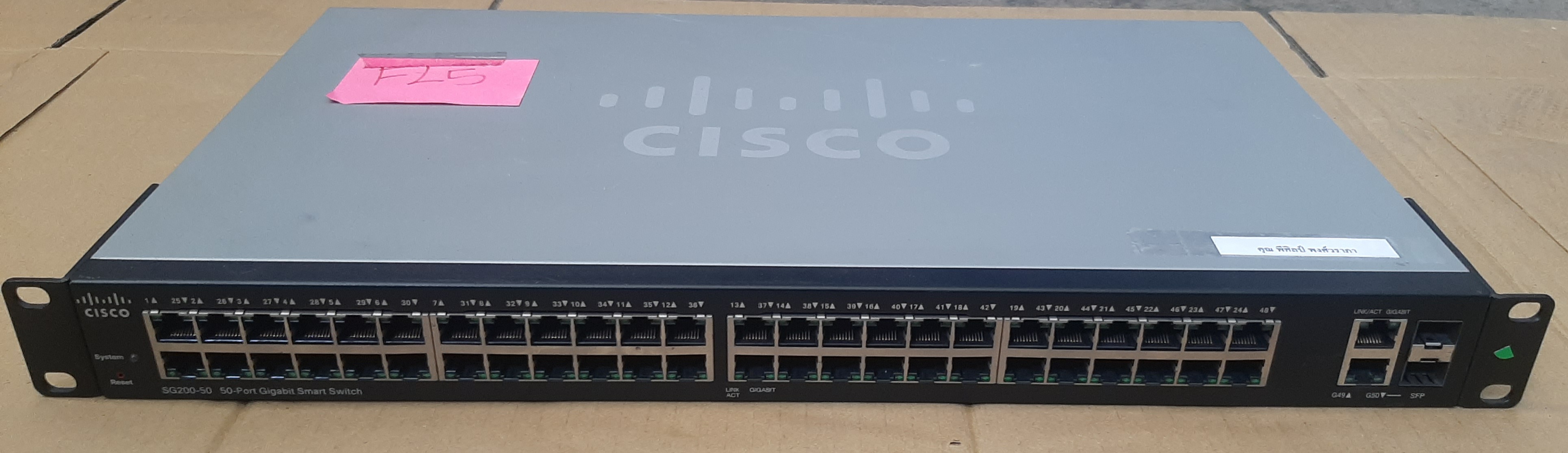 สวิตช์มือสอง ยี่ห้อ Cisco รุ่น SG200-50 50Port สภาพดี ประกันร้าน 1 เดือน