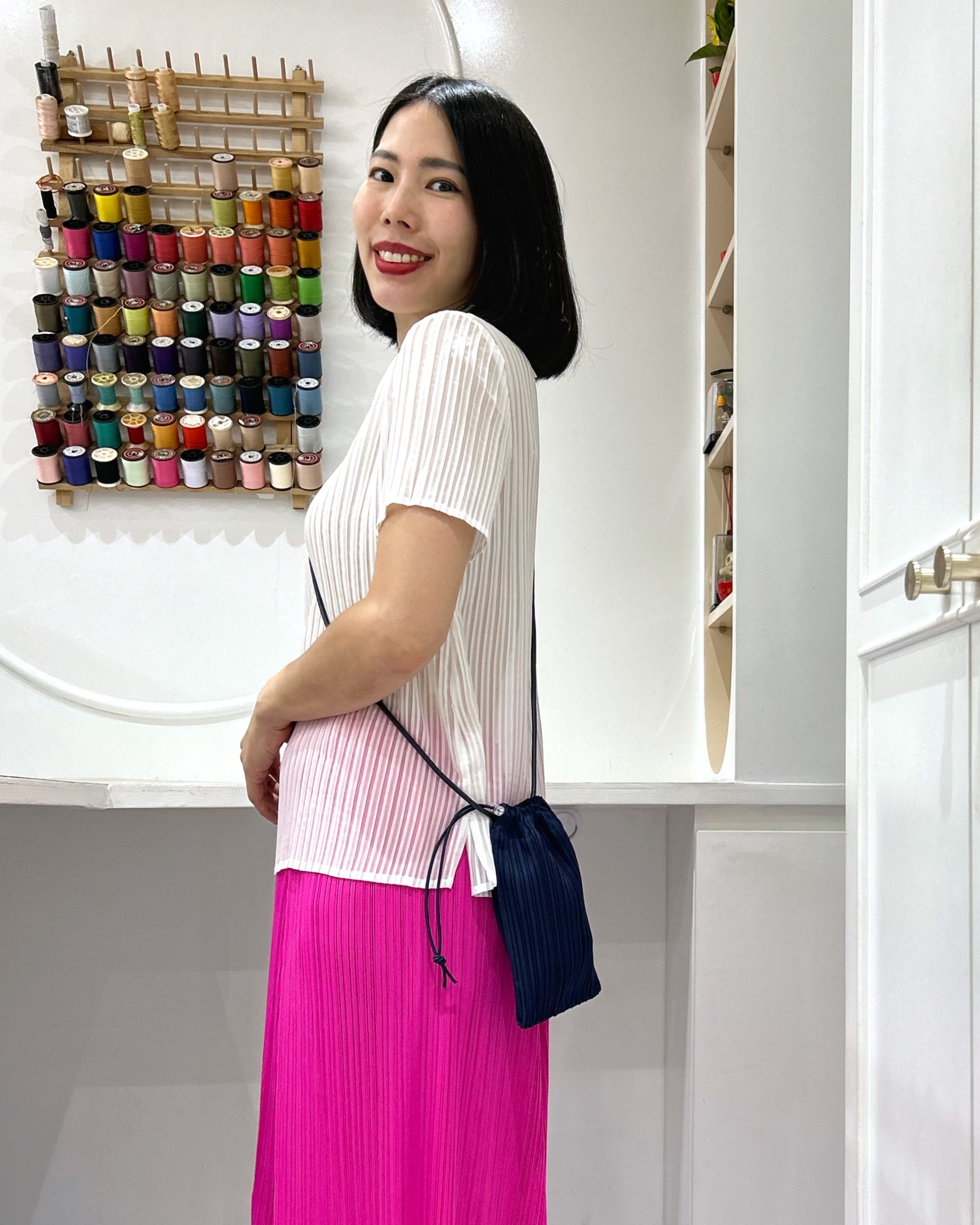 2MUAY รุ่น GJO998 กระเป๋าอัดพลีท PETITE PLEATED BAG 7 สี FREE SIZE