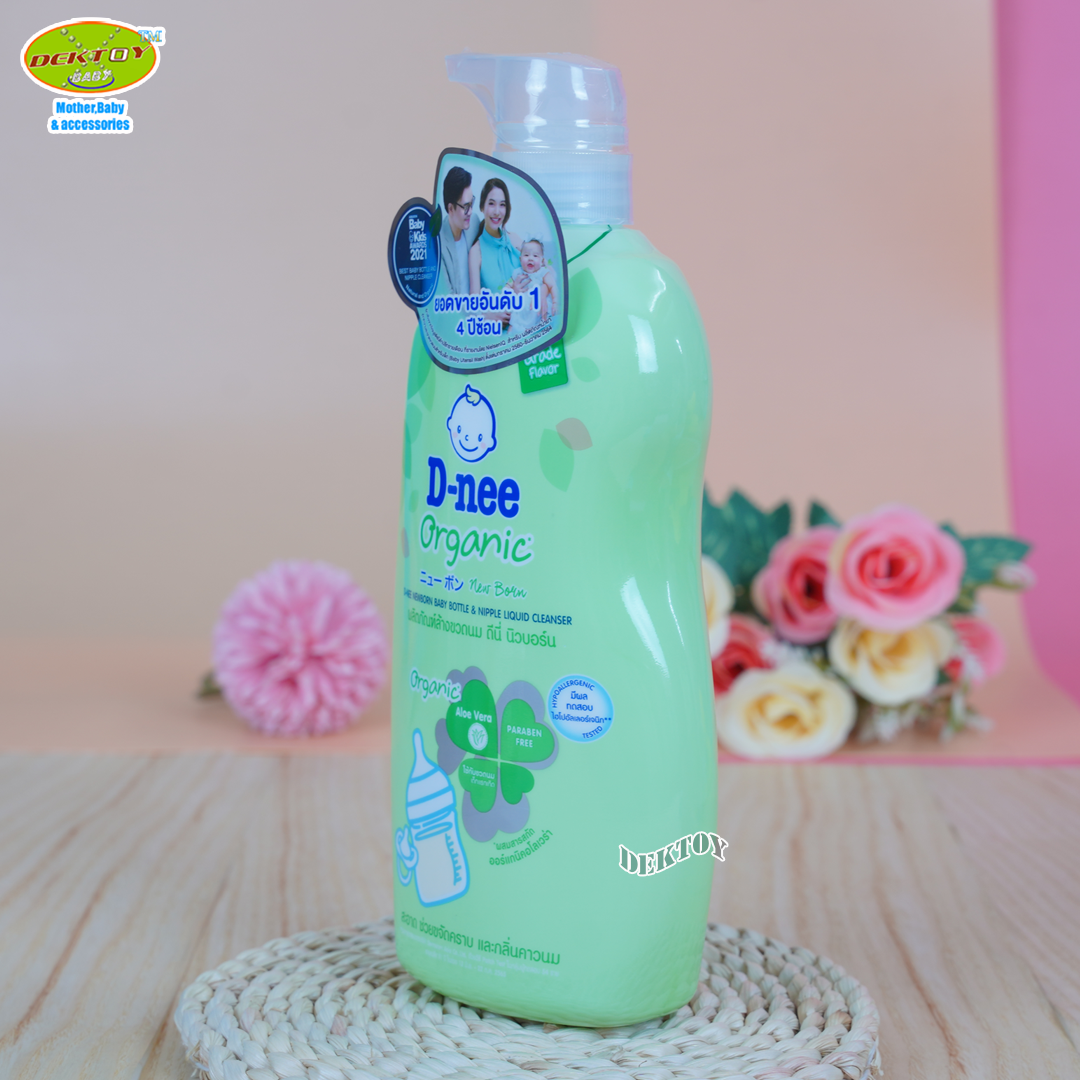 D-nee ดีนี่ น้ำยาล้างขวดนมดีนี่นิวบอร์นOrganic หัวปั๊ม600มล.