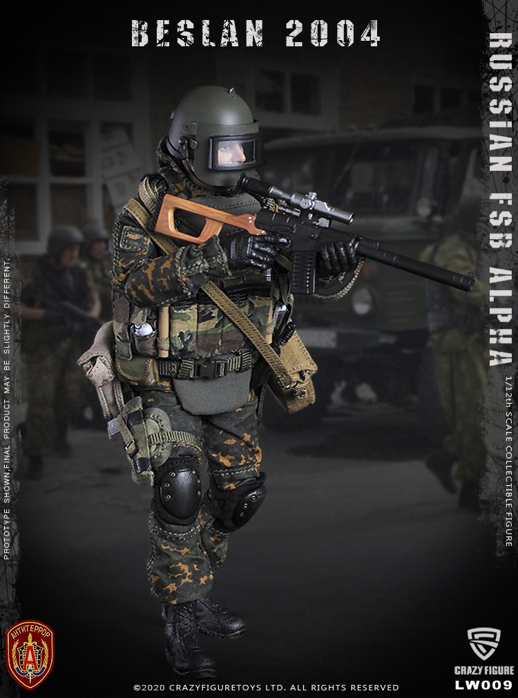 [สั่งจอง] Crazy Figure LW009 1/12 Russian alpha special forces sniper