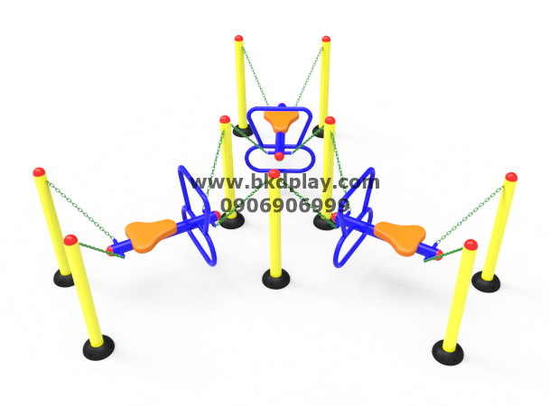 โยกเยก 3 ที่นั่ง, เครื่องเล่นสนามกลางแจ้ง , เครื่องเล่นสนามแบบเหล็ก, OutdoorPlayground, ราคาโรงงาน สินค้าสั่งทำ 10-20 วัน