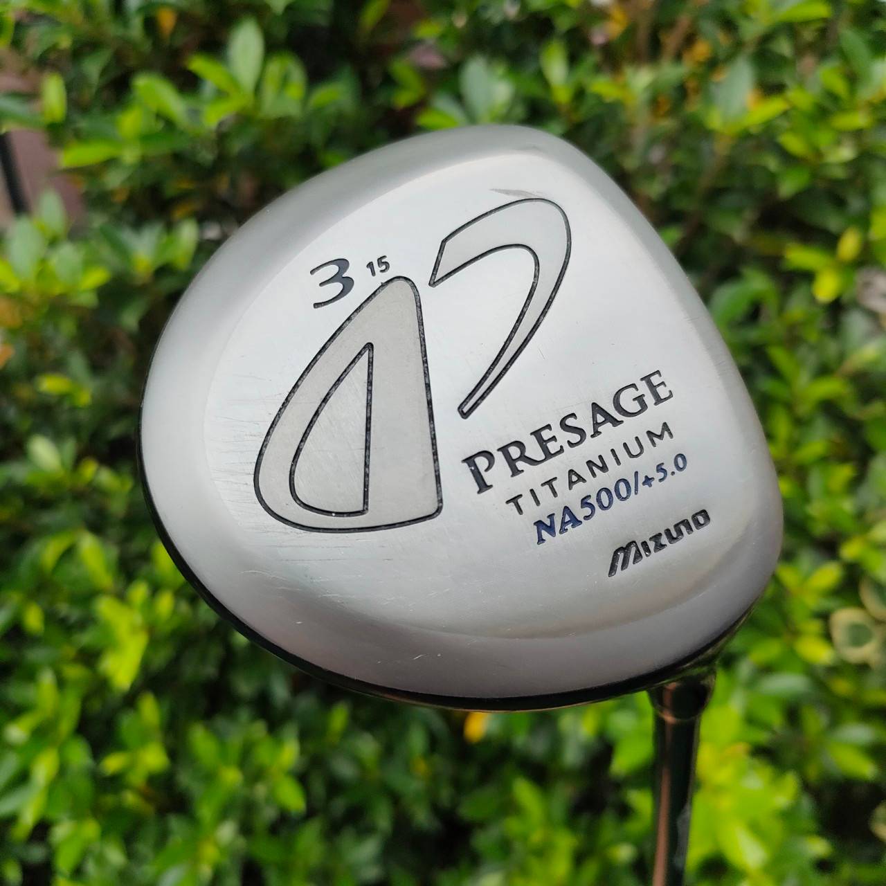 FW3 MIZUNO PRESAGE TITANIUM ก้าน NAVISPEC FLEX SR องศา 15 วัสดุดีมากๆครับพรีเมี่ยมญี่ปุ่น หัวแบนใหญ่ ตีง่าย หน้ากว้าง ป้องกันการผิดพลาดได้เยอะ ตีบนแฟร์เวย์ระยะไกลที่สุด