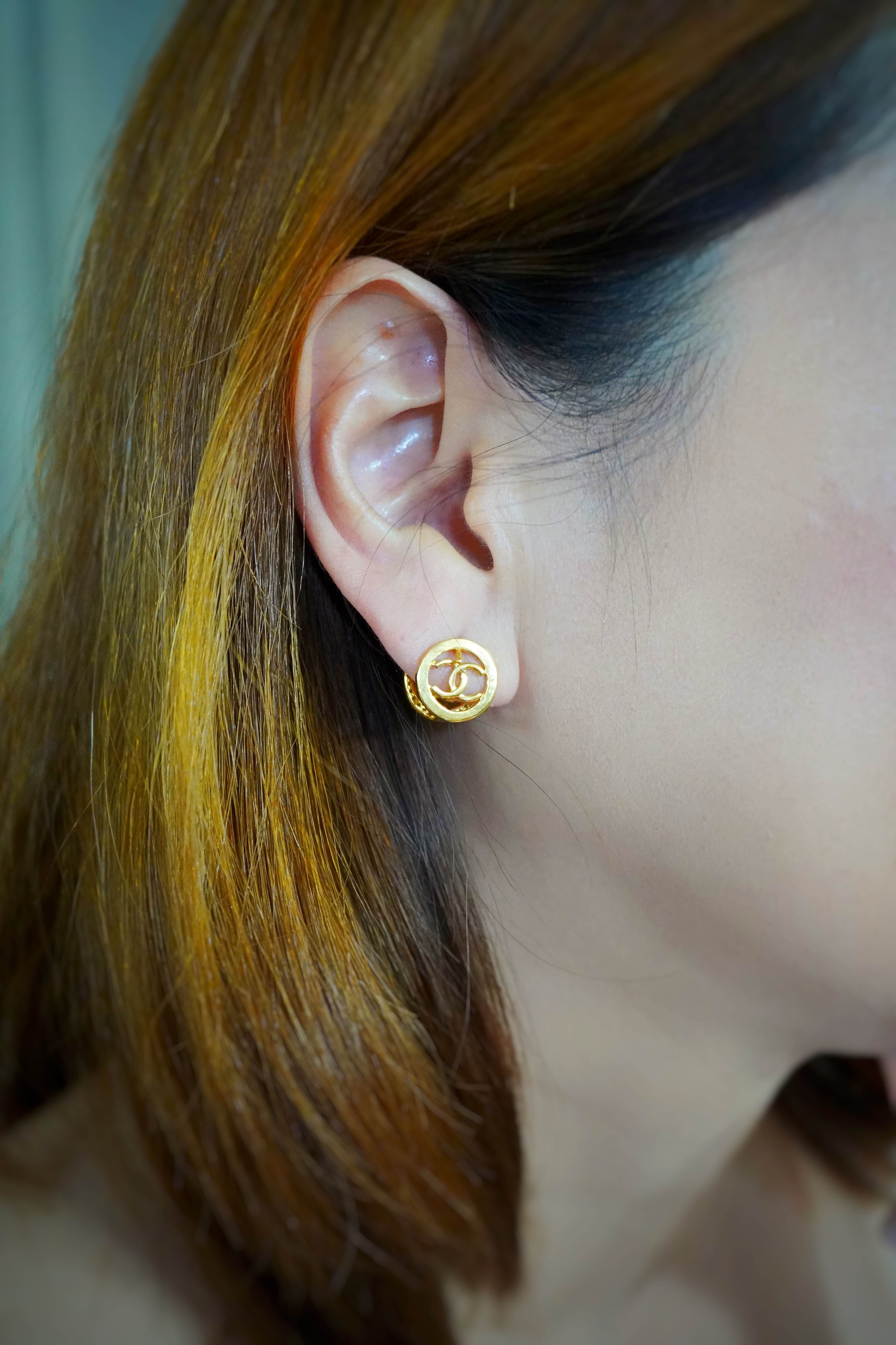 CC back and front earring