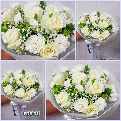 FD8-01 : ช่อกุหลาบขาว