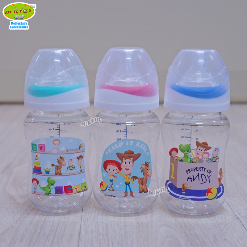 ขวดนมเพียวรีนทอยสตอรี่ คอกว้าง Tritan Toy Story 8 ออนซ์