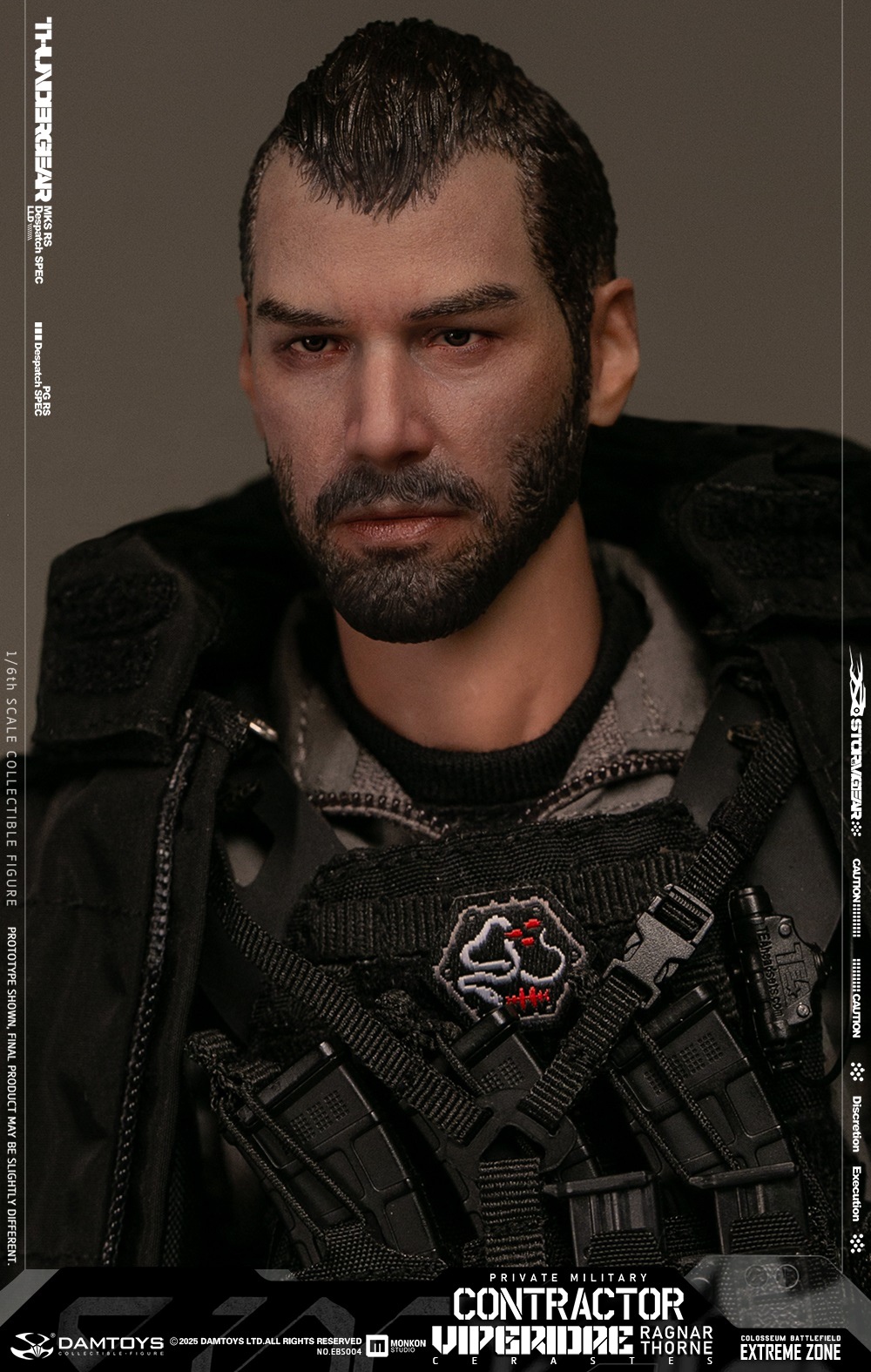 [สั่งจอง] DAMTOYS EBS004 1/6 : EXTREME ZONE PMC “VIPERIDAE CERASTES”RAGNAR THORNE Collectible Figure Specifications