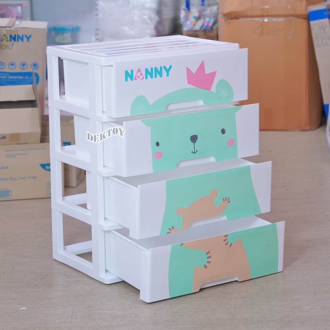 NANNY แนนนี่ ลิ้นชักแนนนี่4ชั้น ลายหมี S4-29998