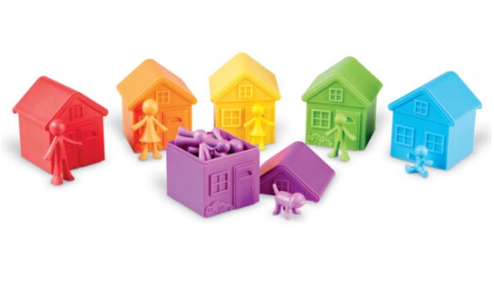 เกมเพื่อนบ้านของฉัน ฝึกทักษะพื้นฐานคณิตศาสตร์ ของเล่นเสริมพัฒนาการ ,ของเล่นเสริมทักษะ,ของเล่นเด็ก, สื่อการสอนอนุบาล