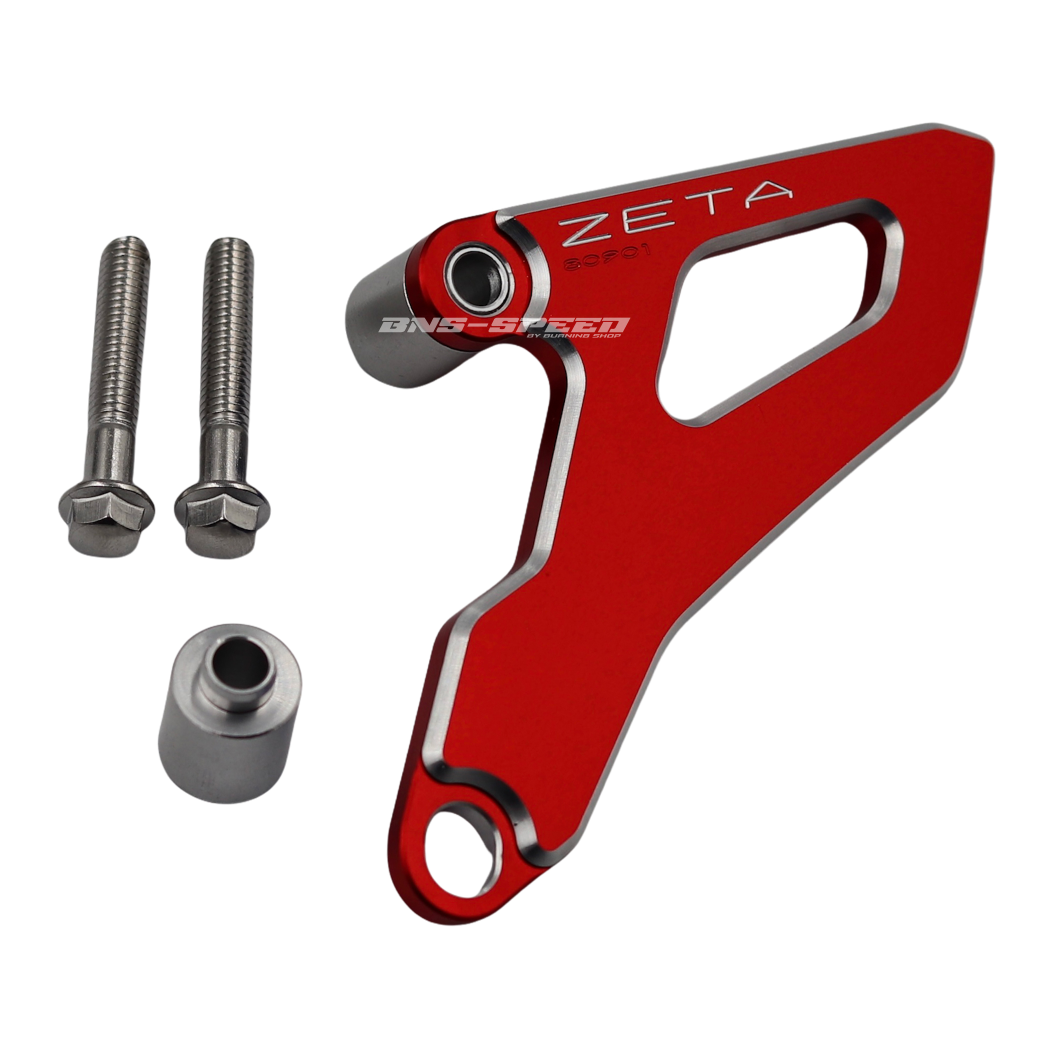 การ์ดบังสเตอร์หน้า Zeta Drive Cover Red - YZ125/X 05-22, CRF250R 04-09, CR250R 02-07, CRF250X 04-17, CRF450RL