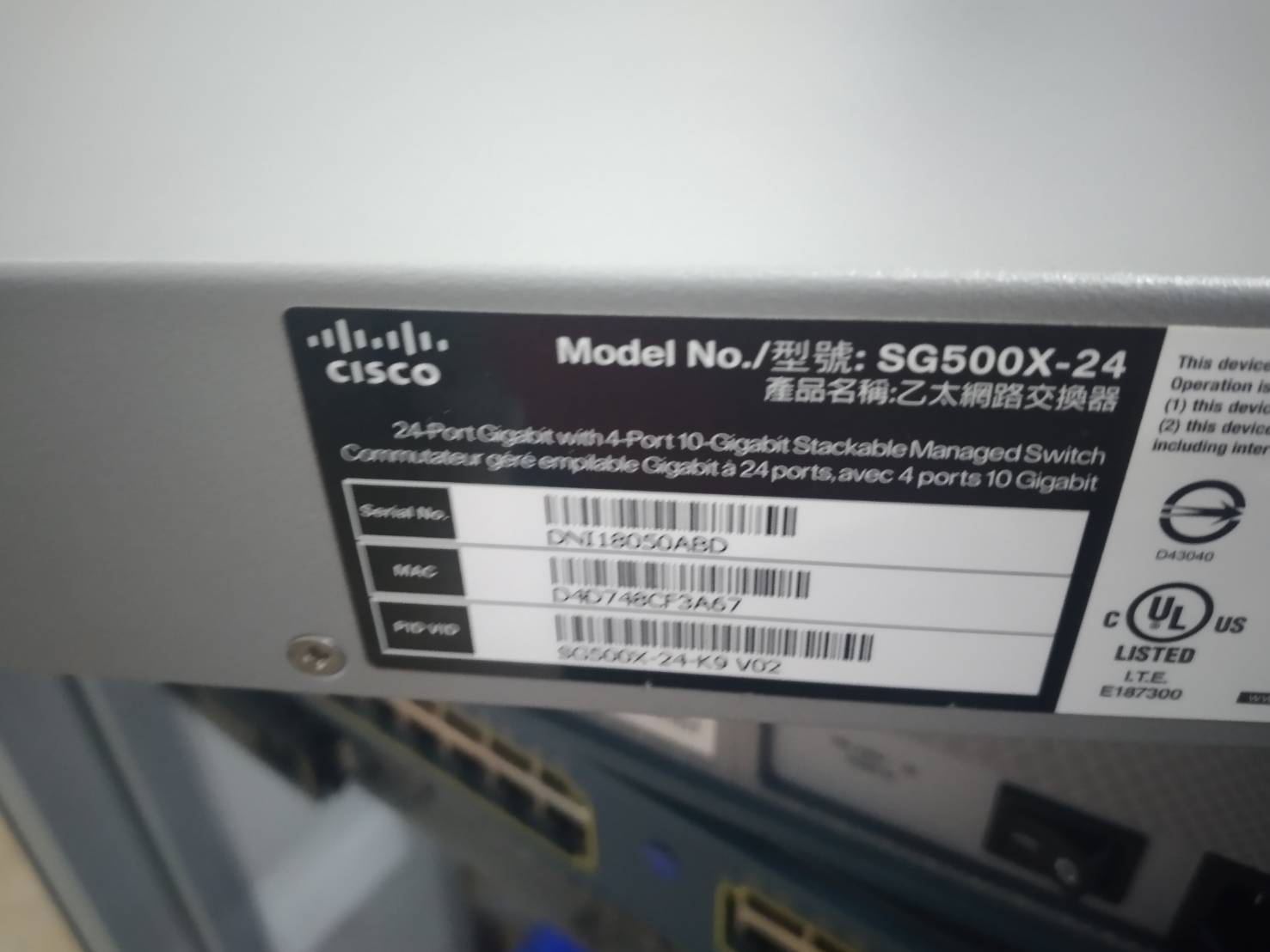 CISCO SG500X-24-K9 Small Business 24 Port