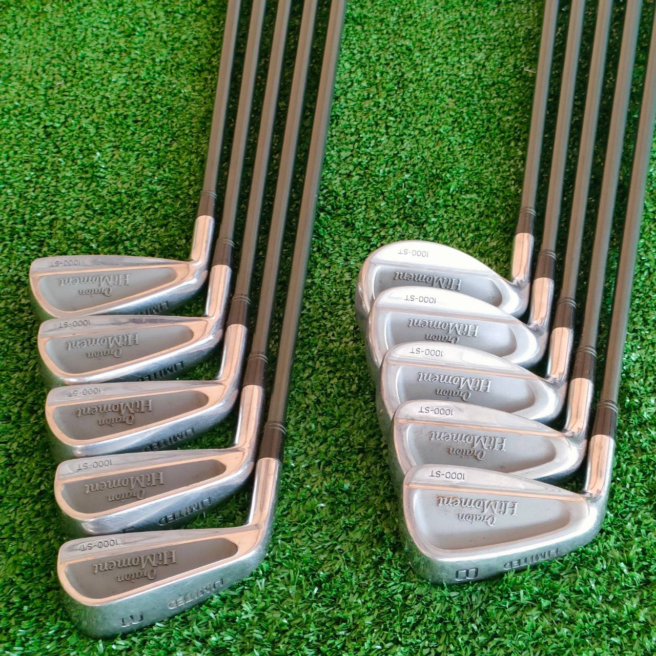 ** ไม้กอล์ฟสำหรับท่านที่ถนัดซ้าย** ชุดเหล็ก LIMITED ORAION HIMOMENT 100-ST มีเหล็ก 3 - 9 เเละ PW เเละ AW SW ก้าน MIDDLE KICK FLEX S