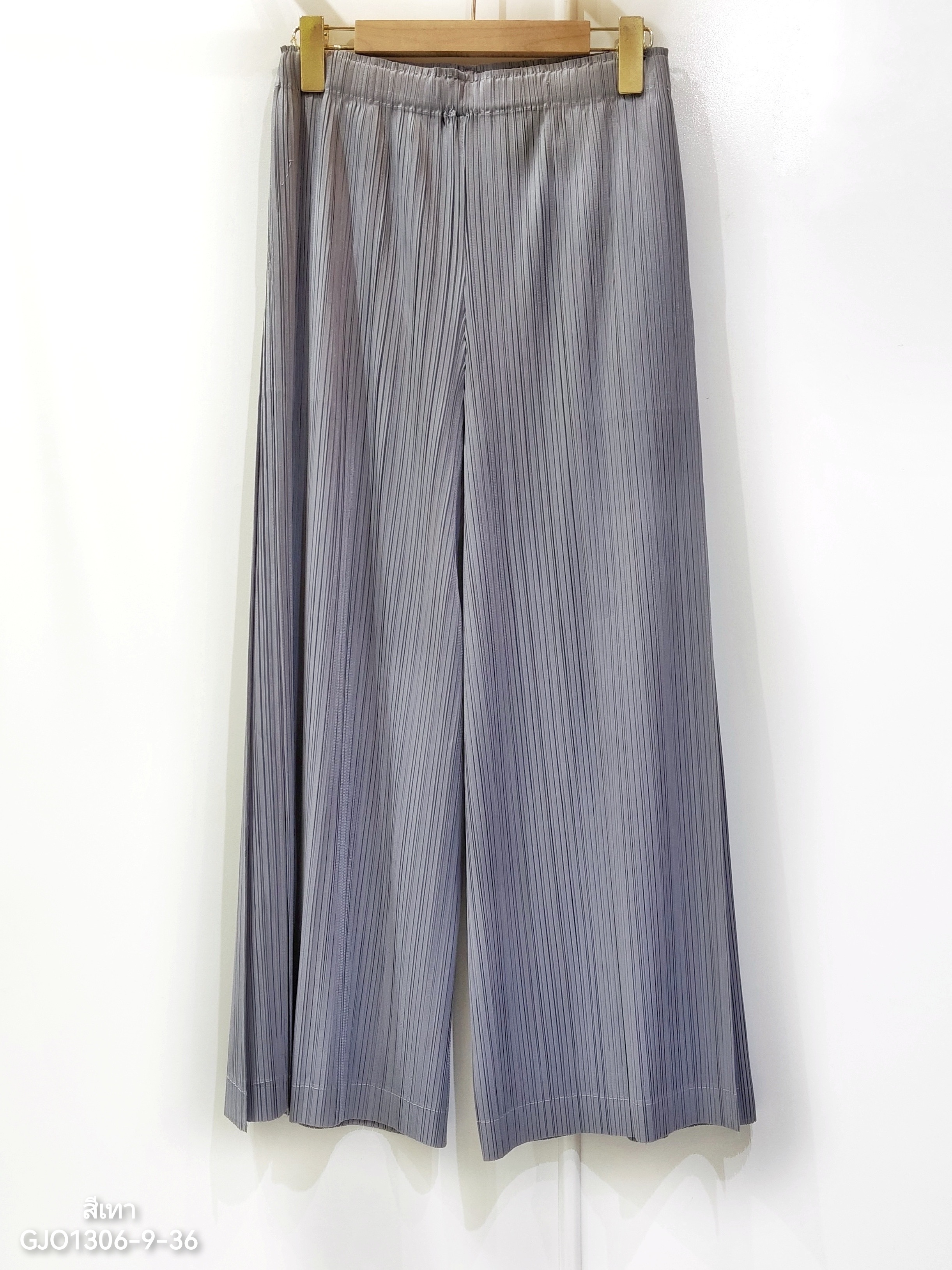 ยาว 33,ยาว 36นิ้ว 2MUAY รุ่น GJO1306 กางเกงพลีทคุณภาพ DOUBLE LAYER STRAIGHT PLEATED PANTS 15 สี FREE SIZE