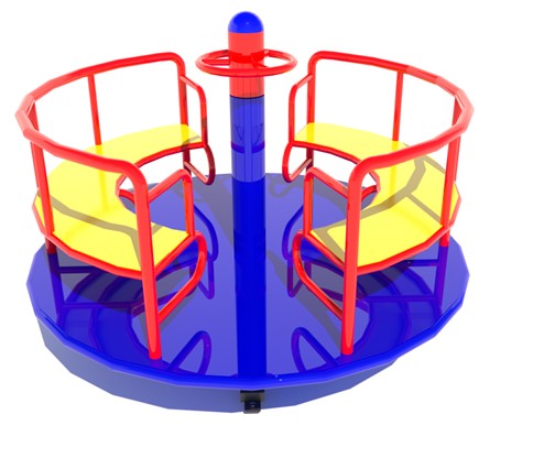 เครื่องเล่นสนามกลางแจ้ง เหล็ก คอกหมุน ปรับใหม่ตามมาตรฐาน มอก. Outdoor Playground, ม้าหมุนเหล็ก ราคาโรงงาน ผลิตในไทย