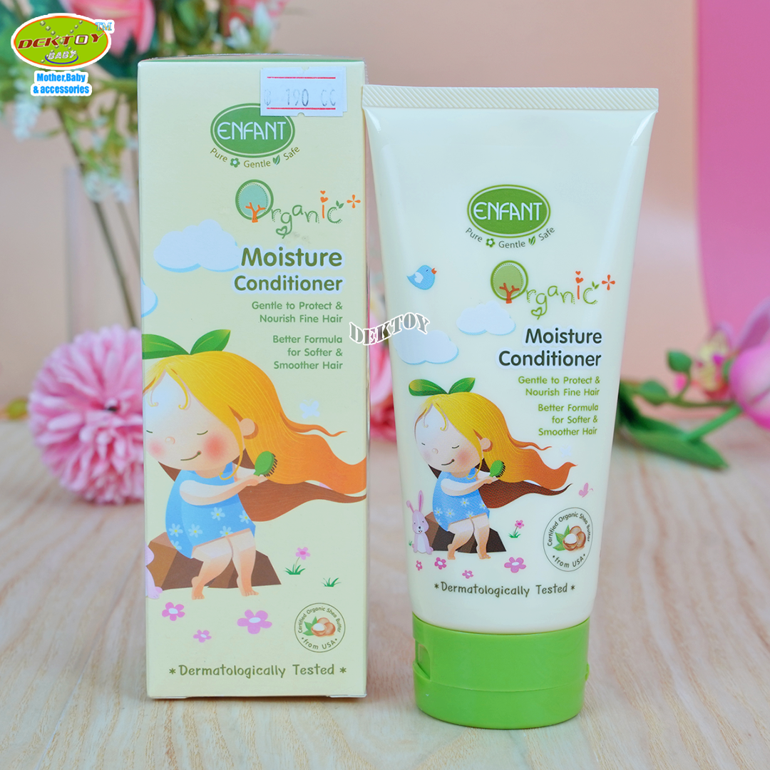 Enfant อองฟองต์ ครีมนวดผม Organic plus moisture conditioner เหมาะสำหรับเด็กอายุ 6 เดือนขึ้นไป